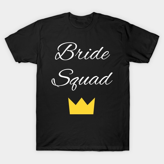 Womens Bride Squad Bachelorette Party T-Shirt by fromherotozero